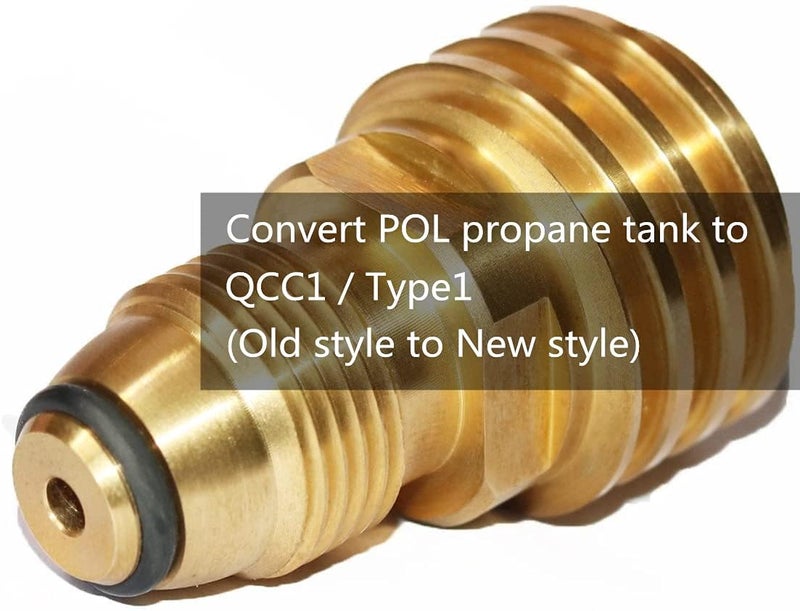 DOZYANT 12 Feet Propane Hose with Gauge,Include Tank Adapter Converts POL 100 lb LP Tank to QCC1 for Gas Grill, Stove and More Propane Appliances - Image 3